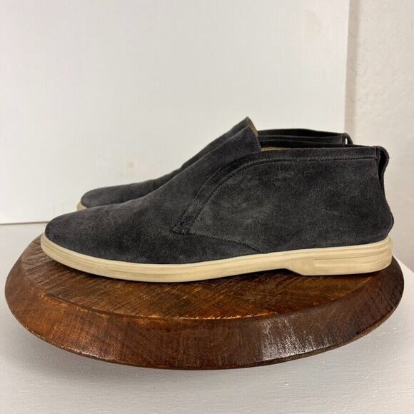 Peter Millar Boots Men\'s Size 9.5 Dark Gray Excursionist Chukka Suede Slip On